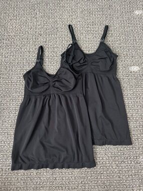 Quince Black Nursing Tanks (Set of 2)